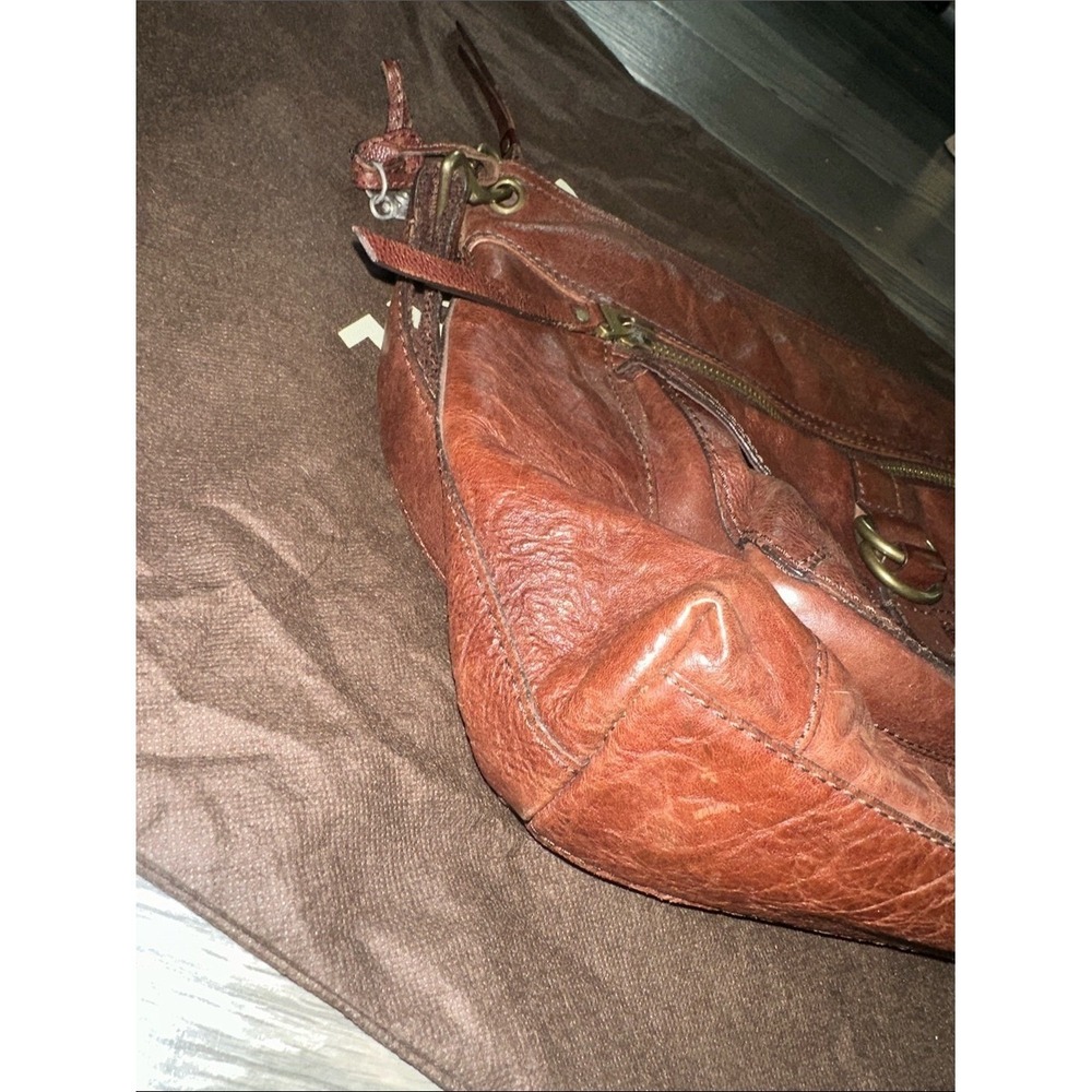Fossil‎ vintage Leather Shoulder Bag brown with dust bag - Picture 11 of 16